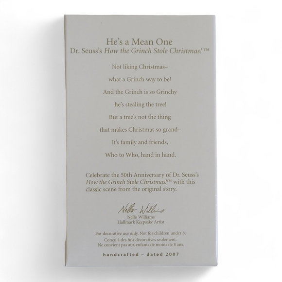 NIB 2007 Hallmark Keepsake Ornament The Grinch He's a Mean One Dr. Seuss - Picture 4 of 12